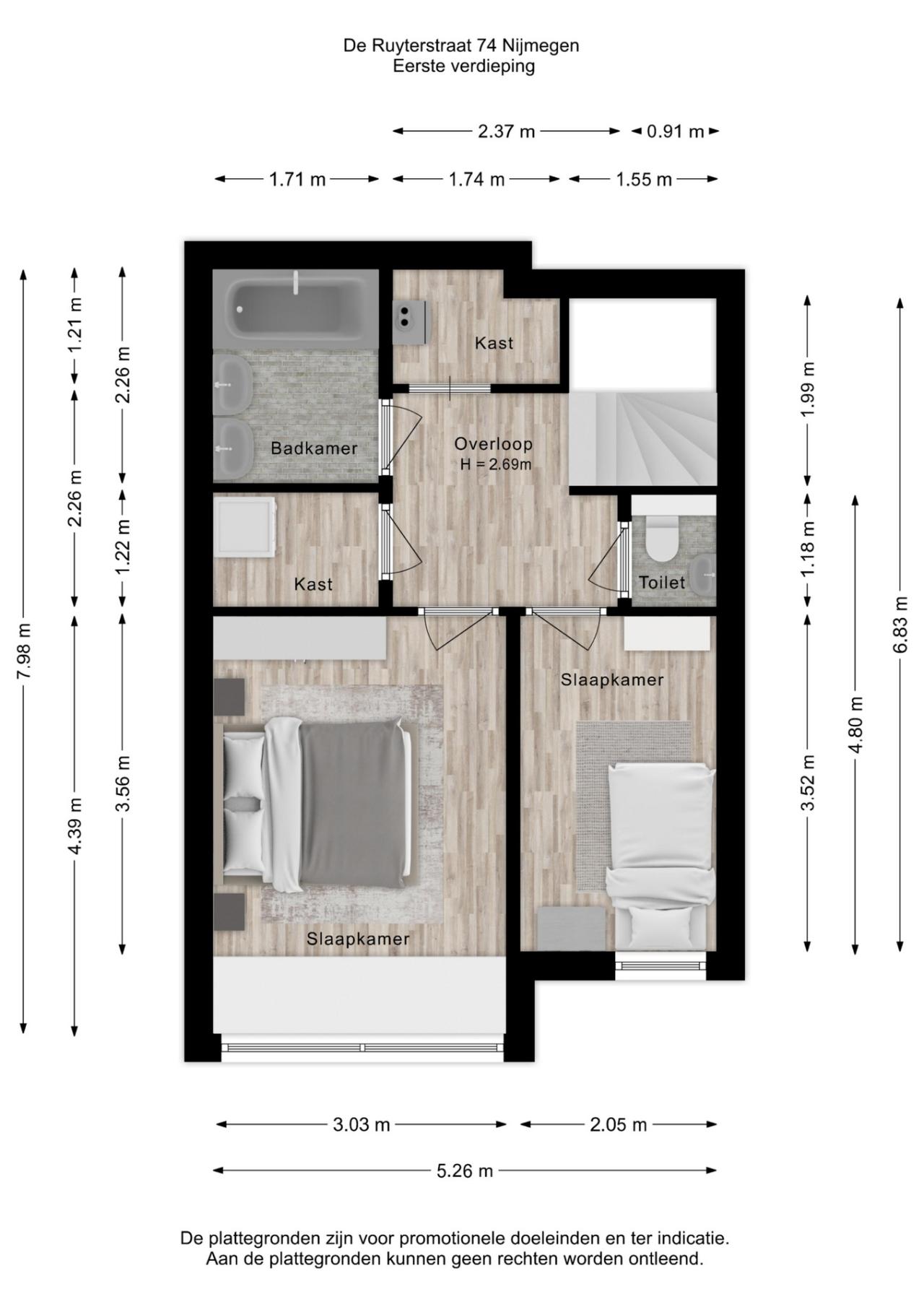 de Ruyterstraat 74, Nijmegen (6512 GE)