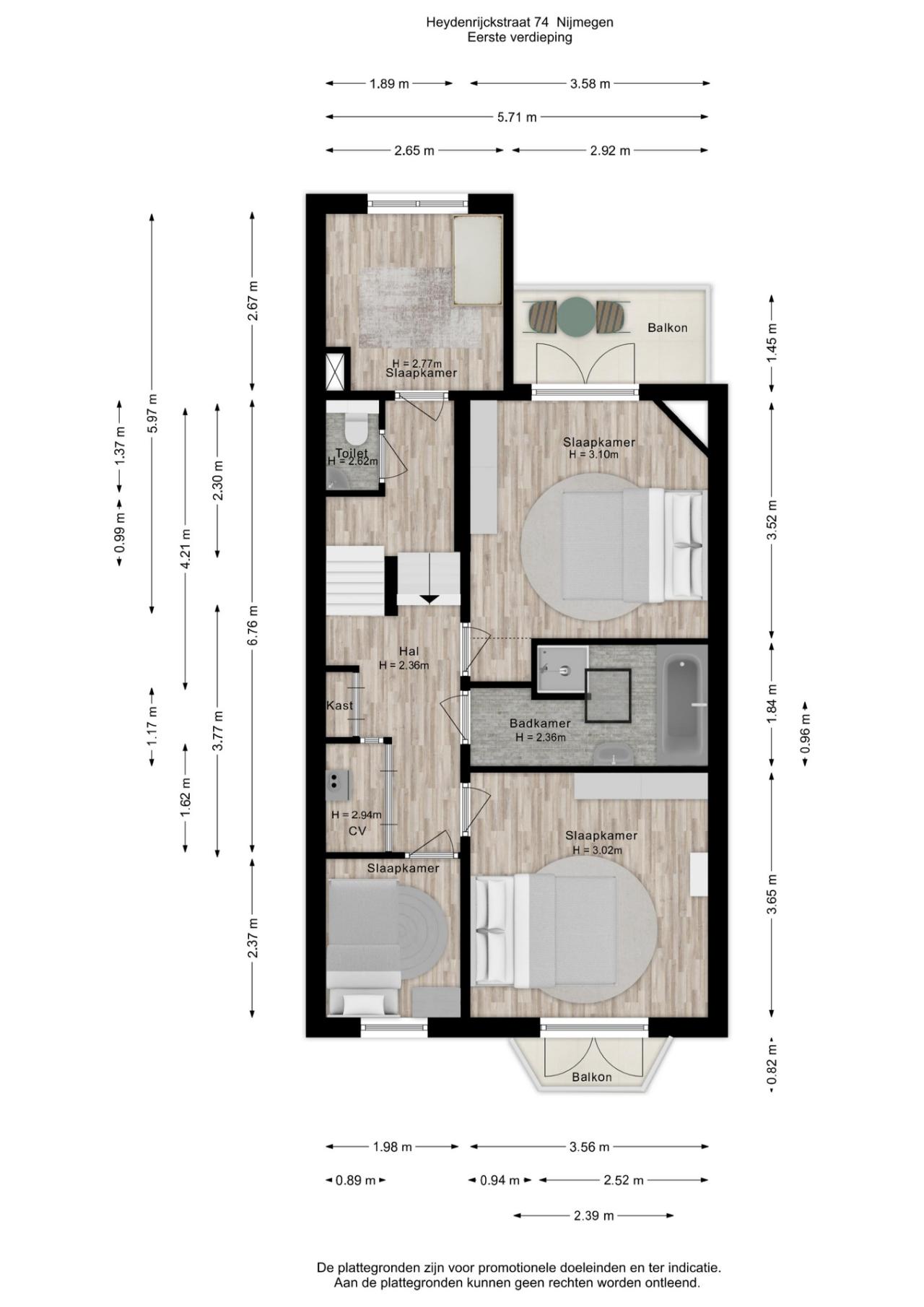 Heydenrijckstraat 74, Nijmegen (6521 LR)