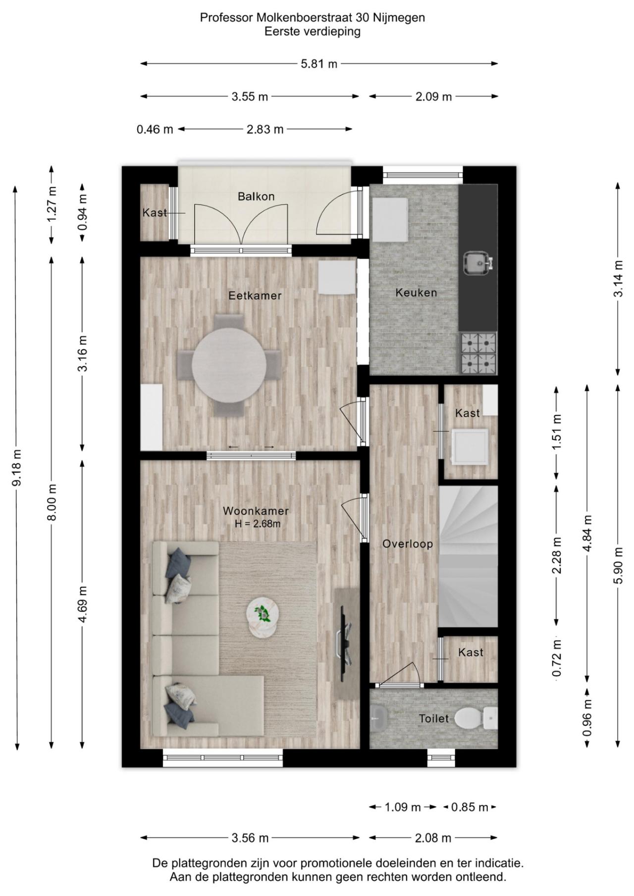 Professor Molkenboerstraat 30, Nijmegen (6524 RP)